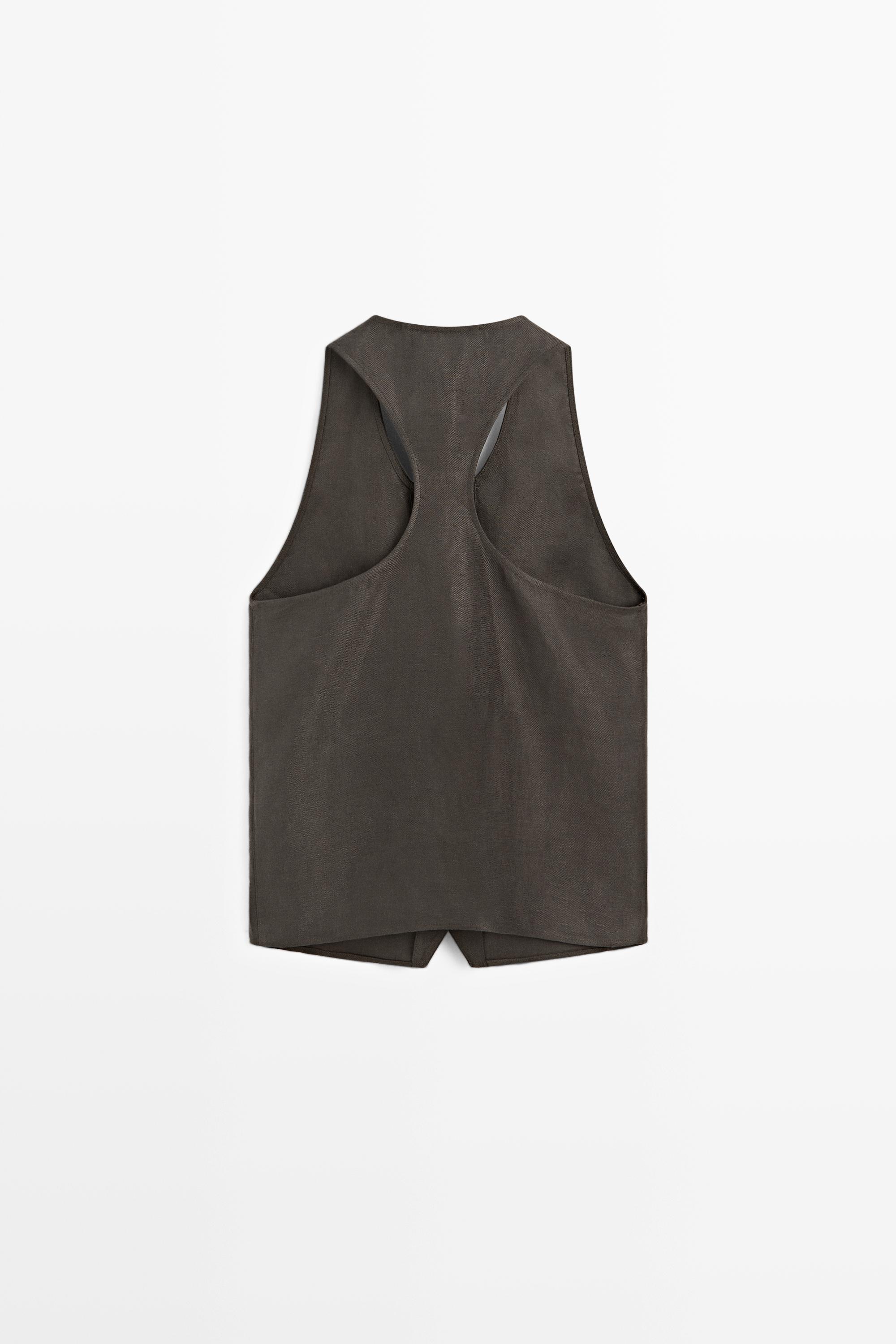 100% linen vest
